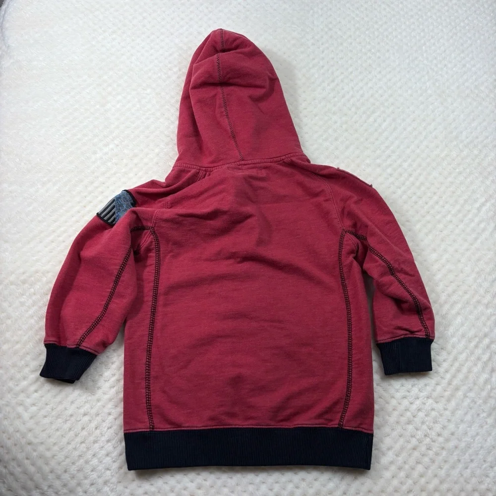 Quiksilver Vintage Y2K Grunge Graphic Full Zip Fleece Jacket Hoodie Youth 3T 00s - Picture 7 of 11